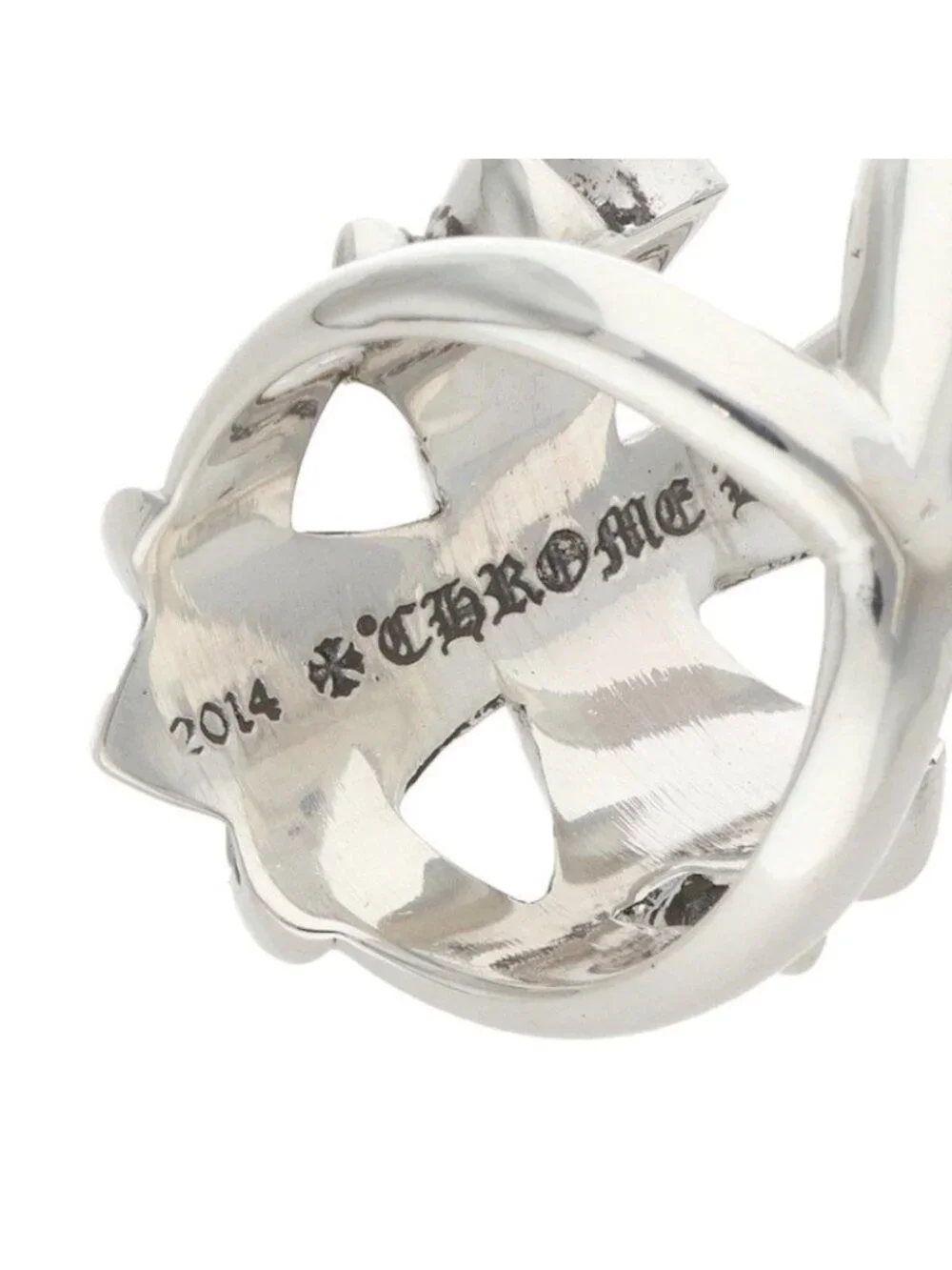 Chrome Hearts Infinity CH Crs CH Cross Silver Ring